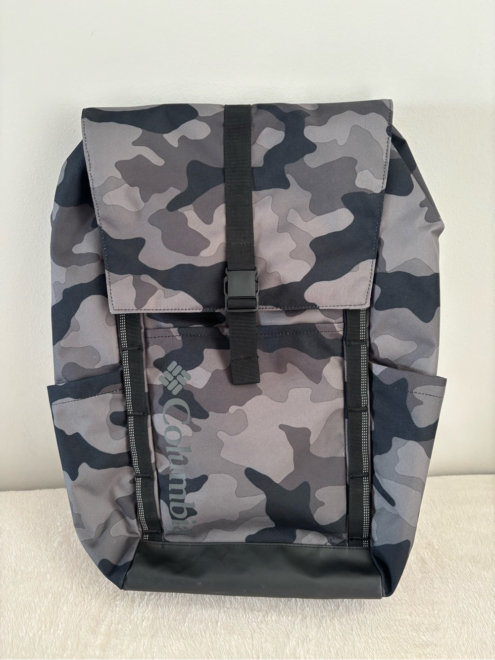 Columbia Gray Camo Roll-Top Backpack